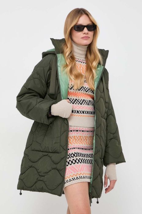 Куртка MAX&Co. жіноча колір зелений перехідна oversize (3688648)