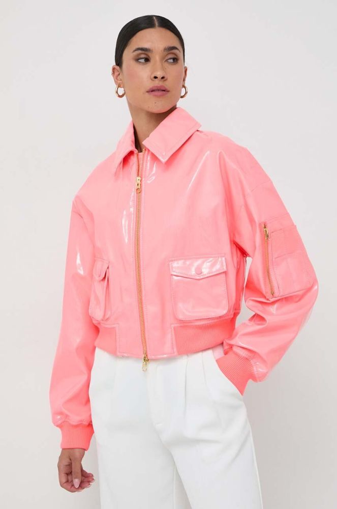 Куртка-бомбер MAX&Co. x Anna Dello Russo жіноча колір рожевий перехідна