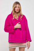 Вовняне пальто MAX&Co. колір рожевий перехідний oversize