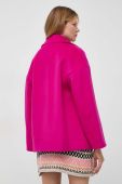 Вовняне пальто MAX&Co. колір рожевий перехідний oversize