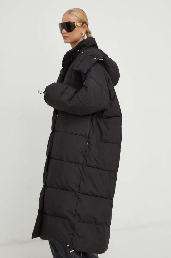 Куртка Won Hundred жіноча колір чорний зимова oversize (3629750)