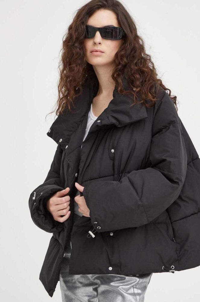 Куртка Won Hundred жіноча колір чорний зимова oversize (3629754)