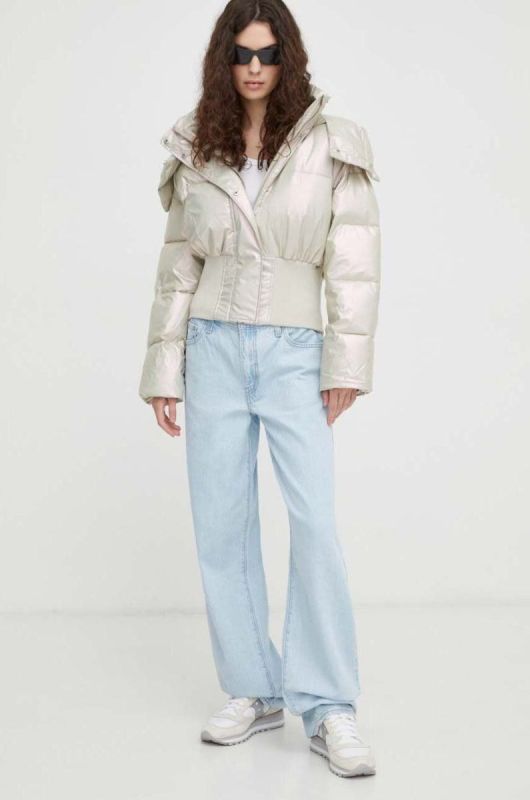 Куртка Won Hundred Calloway жіноча колір бежевий зимова oversize фото 2