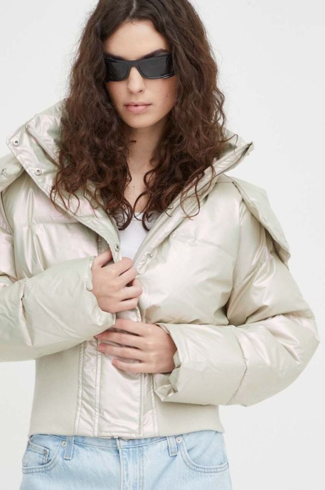 Куртка Won Hundred Calloway жіноча колір бежевий зимова oversize фото 4
