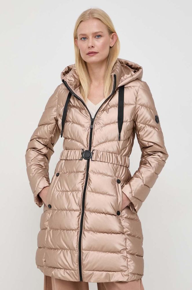 Куртка Morgan жіноча колір бежевий зимова (3683737)