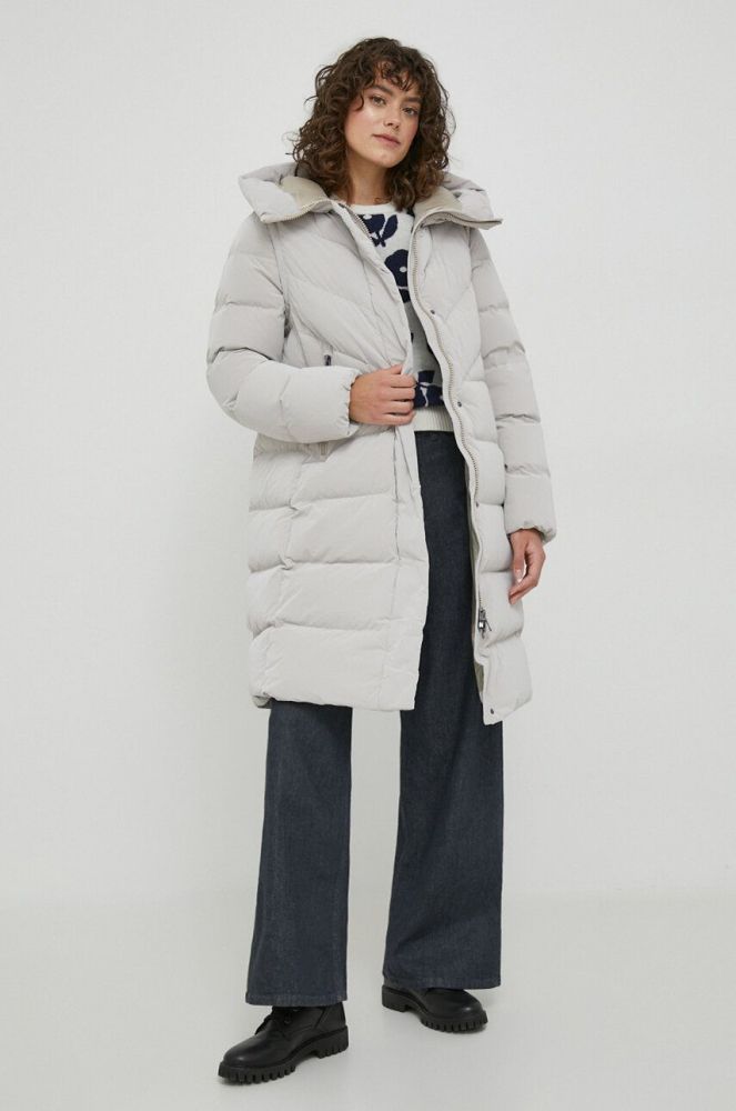 Пухова куртка Hetrego жіноча колір сірий зимова (3638522)