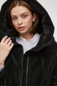 Пухова куртка Hetrego жіноча колір чорний зимова oversize