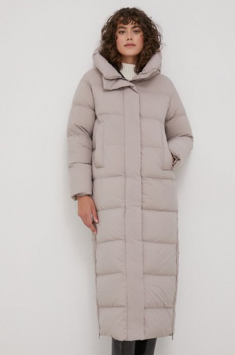Пухова куртка Hetrego жіноча колір бежевий зимова (3638591)