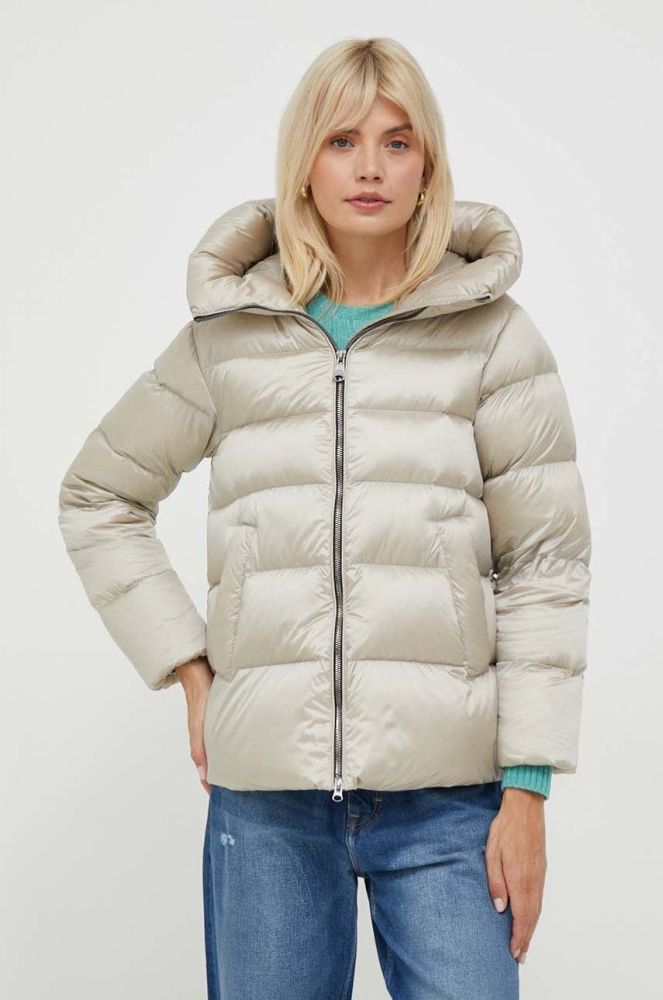 Пухова куртка Hetrego жіноча колір бежевий зимова (3588479)