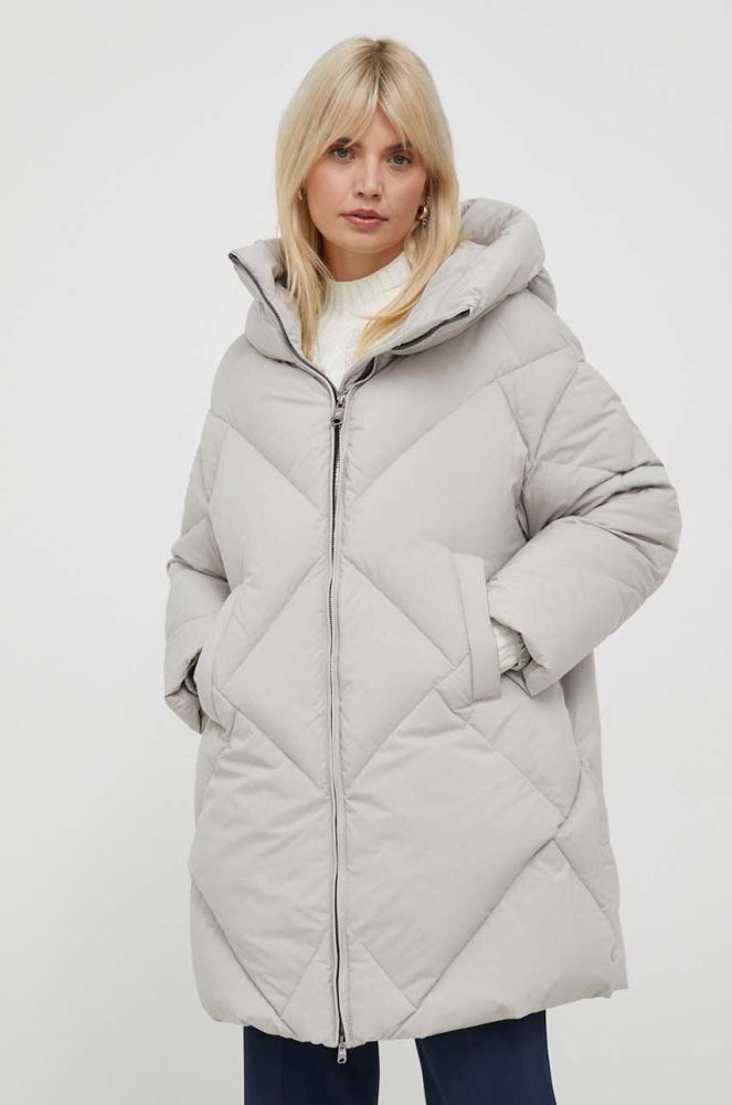 Пухова куртка Hetrego жіноча колір бежевий зимова (3588498)