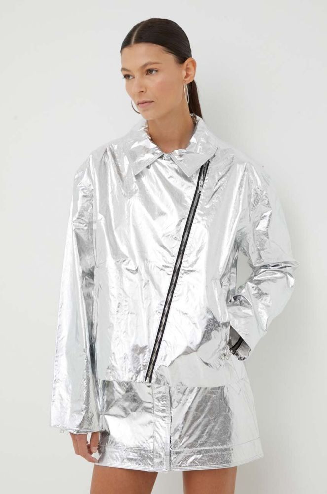 Куртка Stine Goya Rockey жіноча колір срібний перехідна oversize