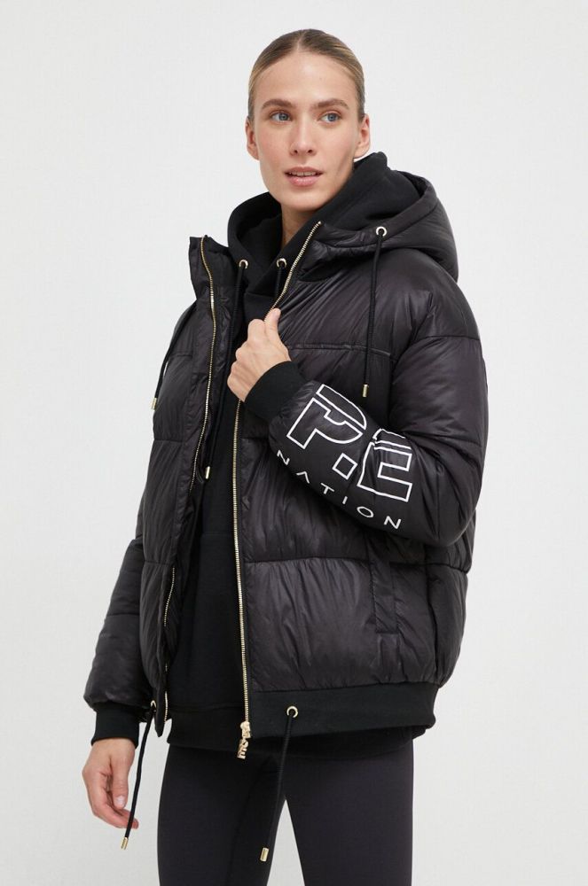 Куртка P.E Nation жіноча колір чорний зимова oversize
