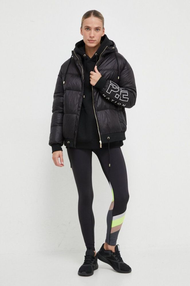 Куртка P.E Nation жіноча колір чорний зимова oversize фото 2