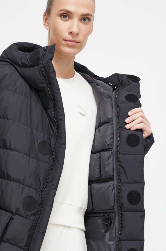 Пухова куртка Marmot жіноча колір чорний зимова oversize фото 6