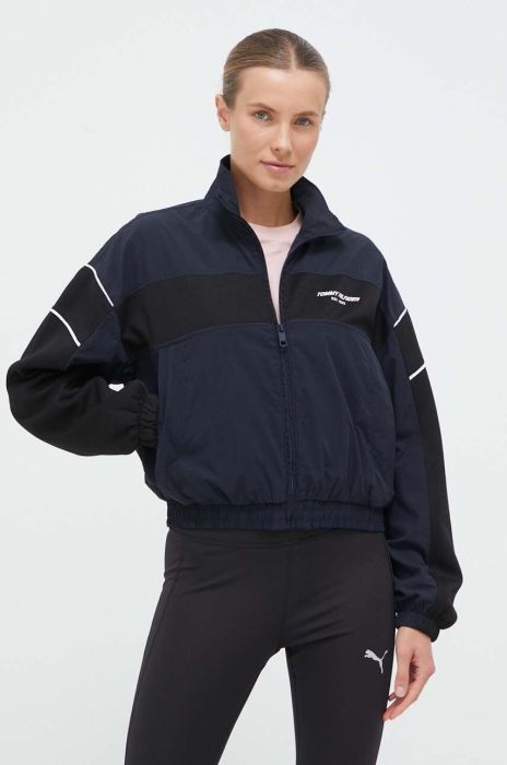 Куртка Tommy Hilfiger жіноча колір синій перехідна (3477484)