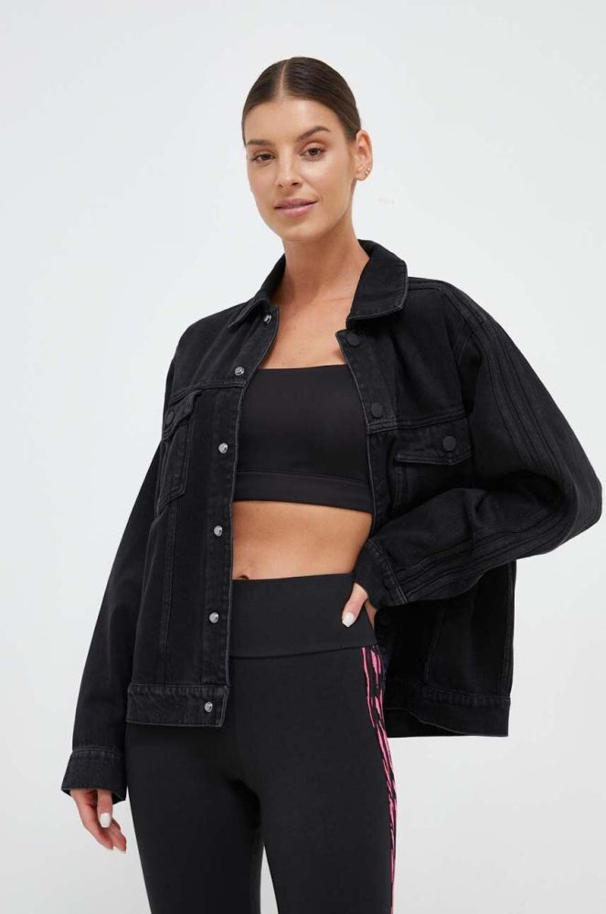 Джинсова куртка adidas Originals x Ksenia Schneider жіноча колір чорний перехідна