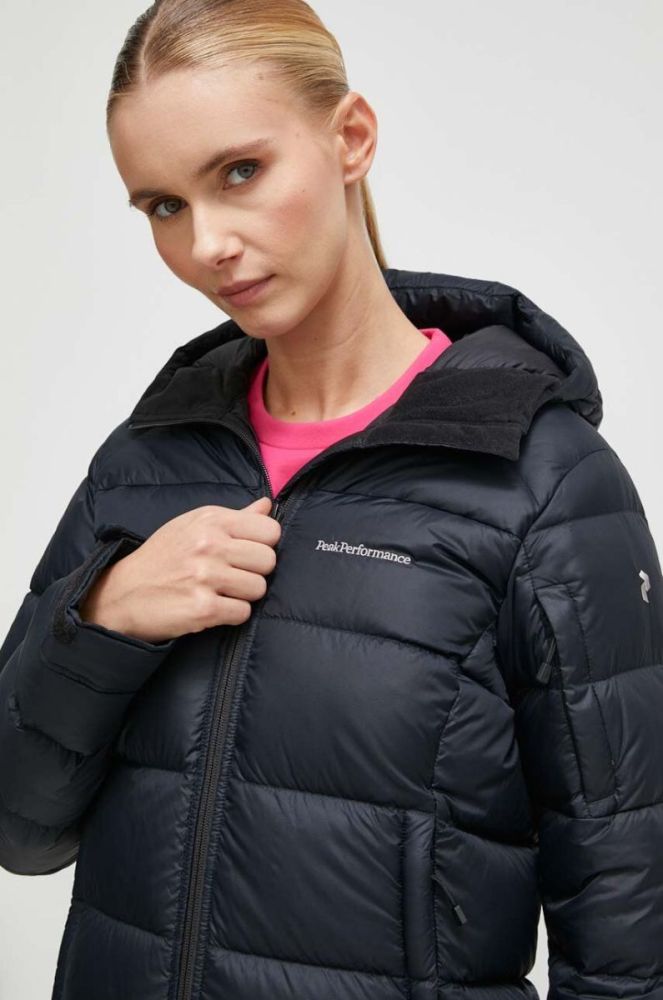Спортивна пухова куртка Peak Performance Frost колір чорний фото 4