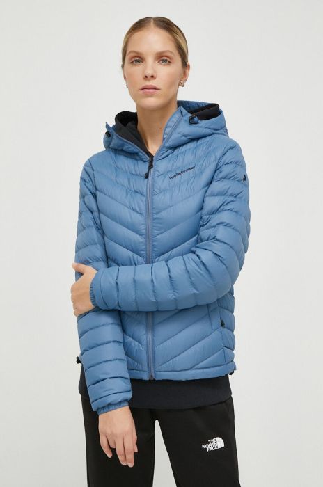 Спортивна пухова куртка Peak Performance колір блакитний Спортивна пухова куртка Peak Performance колір блакитний