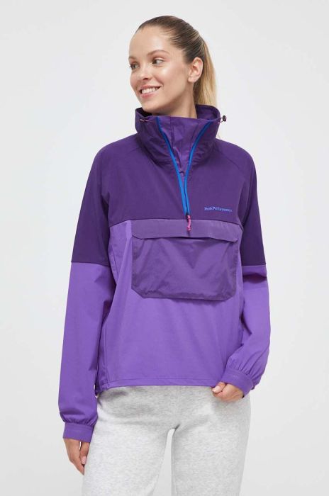Вітровка Peak Performance колір фіолетовий перехідна