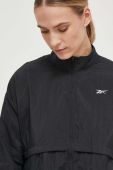 Вітровка Reebok колір чорний перехідна