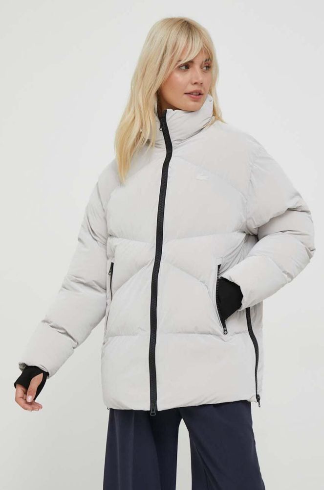 Куртка Lacoste жіноча колір сірий зимова