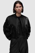 Куртка-бомбер AllSaints WO090Z CALLIE SHINE BOMBER жіночий колір чорний перехідна