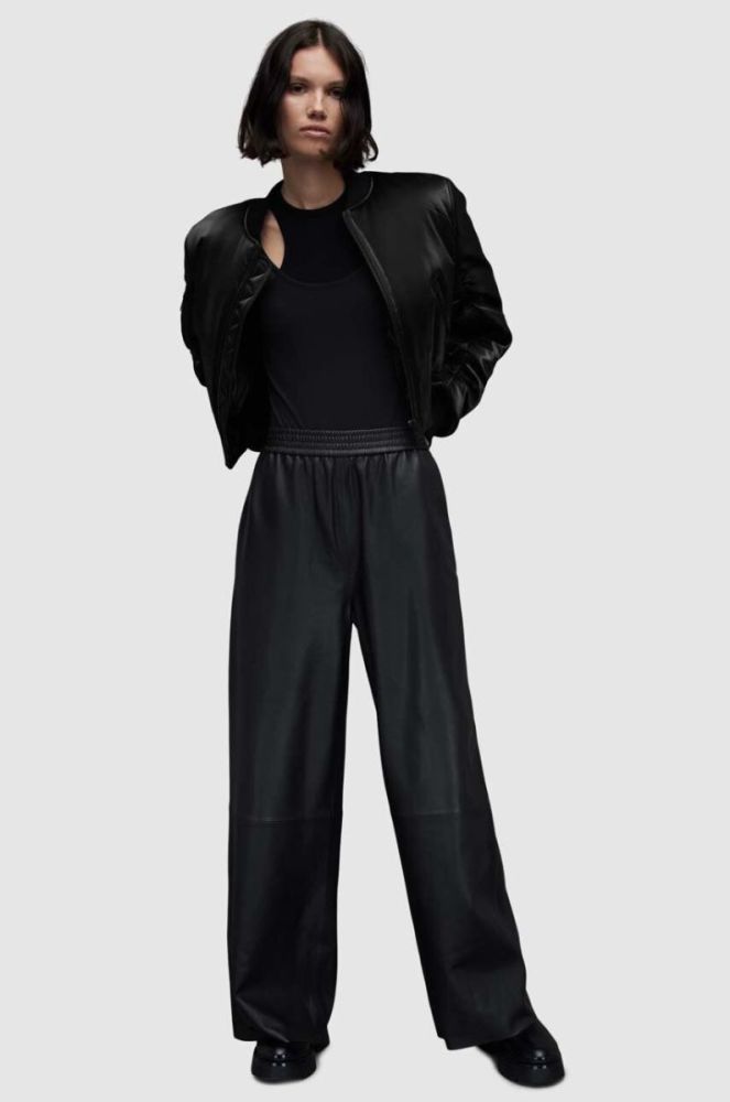 Куртка-бомбер AllSaints WO090Z CALLIE SHINE BOMBER жіночий колір чорний перехідна фото 5