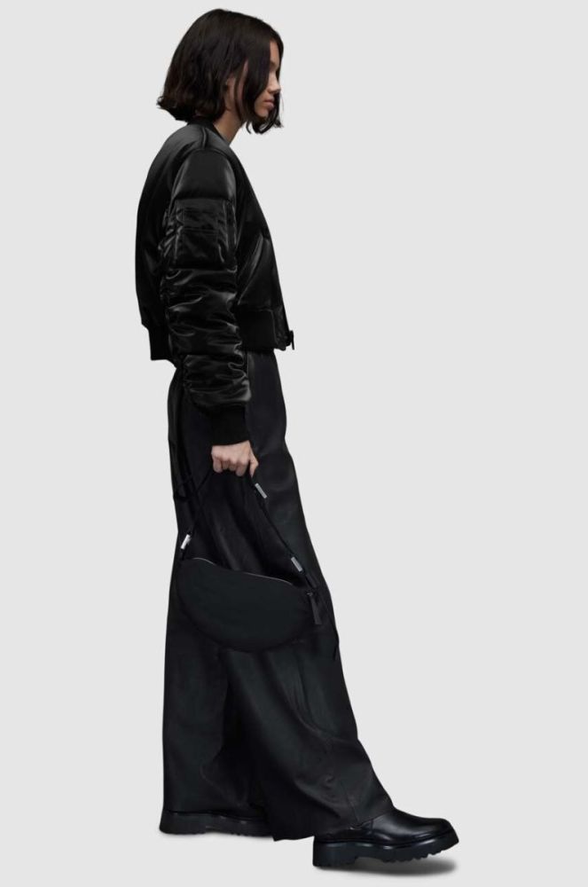 Куртка-бомбер AllSaints WO090Z CALLIE SHINE BOMBER жіночий колір чорний перехідна фото 6