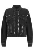 Куртка AllSaints WO048Z BELLA STUD DENIM JAC жіноча колір чорний перехідна