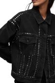 Куртка AllSaints WO048Z BELLA STUD DENIM JAC жіноча колір чорний перехідна