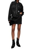 Куртка AllSaints WO048Z BELLA STUD DENIM JAC жіноча колір чорний перехідна