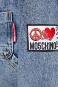 Джинсова куртка Moschino Jeans жіноча перехідна oversize колір блакитний (3641261)