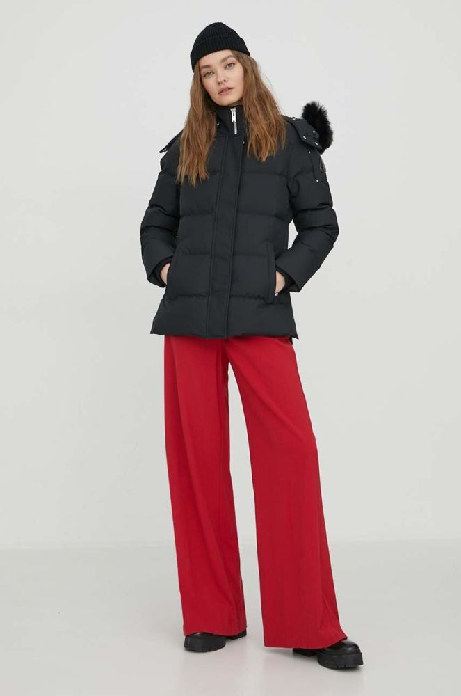 Пухова куртка MOOSE KNUCKLES жіноча колір чорний зимова (3686385)