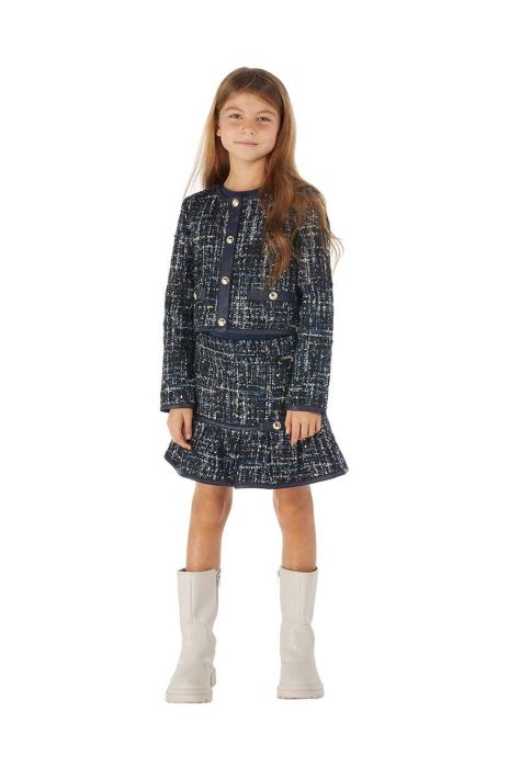 Дитяча куртка з домішкою вовни Guess колір чорний