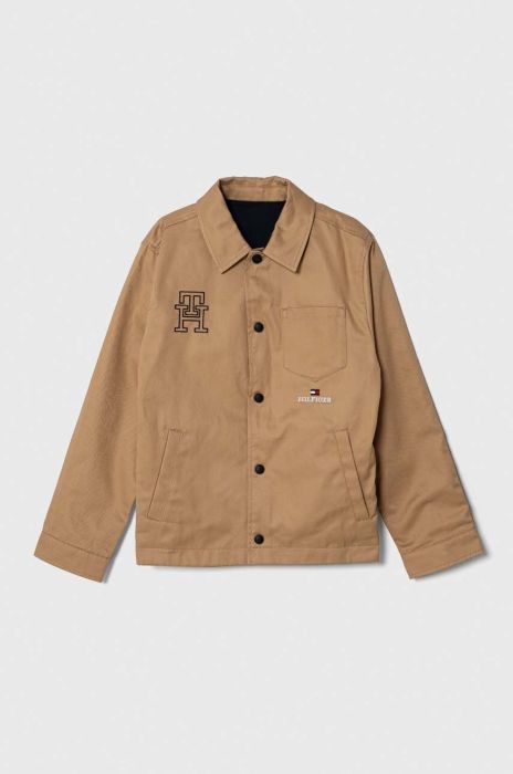 Дитяча двостороння куртка Tommy Hilfiger колір бежевий (3376731)