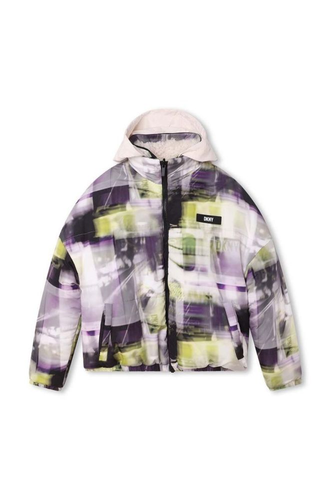 Дитяча двостороння куртка Dkny колір зелений (3458758) фото 2