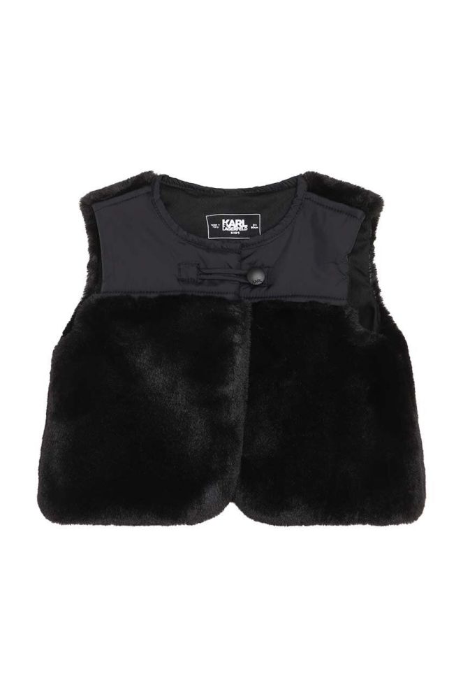 Безрукавка для немовлят Karl Lagerfeld колір чорний