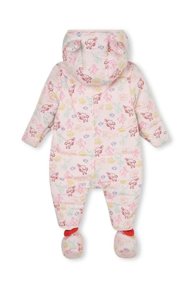 Дитячий зимовий комбінезон Kenzo Kids колір рожевий фото 3