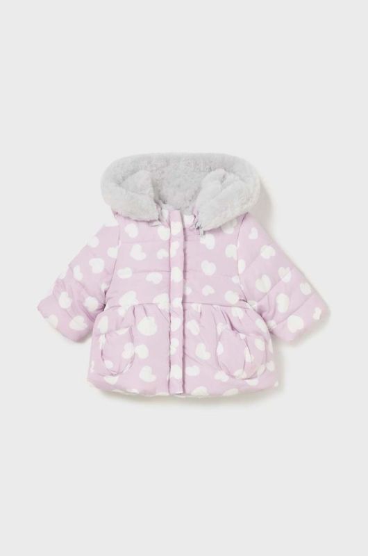 Двостороння дитяча куртка Mayoral Newborn колір фіолетовий