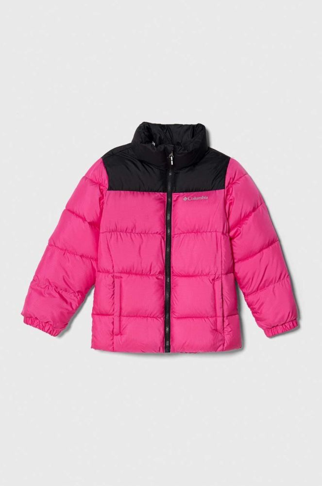 Дитяча куртка Columbia U Puffect Jacket колір рожевий