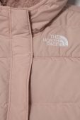 Дитяча пухова куртка The North Face G NORTH DOWN FLEECE LINED PARKA колір рожевий