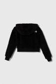 Дитяча кофта The North Face G SUAVE OSO F/Z HOODED JACKET колір чорний з капюшоном однотонна Дитяча кофта The North Face G SUAVE OSO F/Z HOODED JACKET колір чорний з капюшоном однотонна