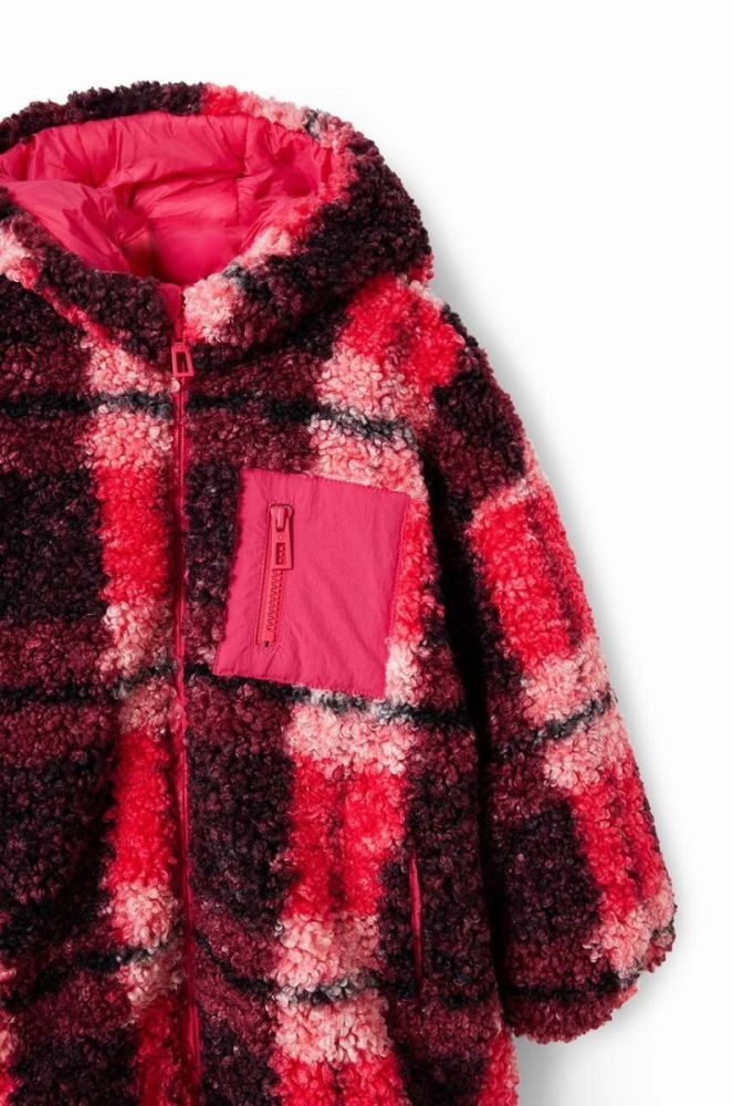 Дитяча куртка Desigual 23WGEW08 JACKET колір рожевий фото 4