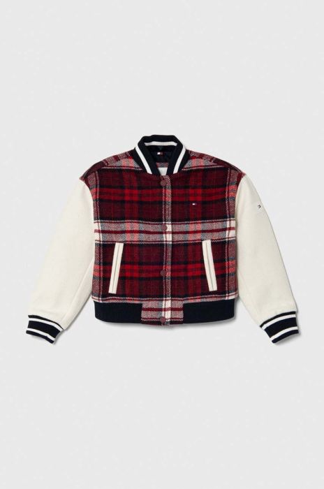 Дитяча куртка-бомбер з домішкою вовни Tommy Hilfiger колір червоний (3641265)