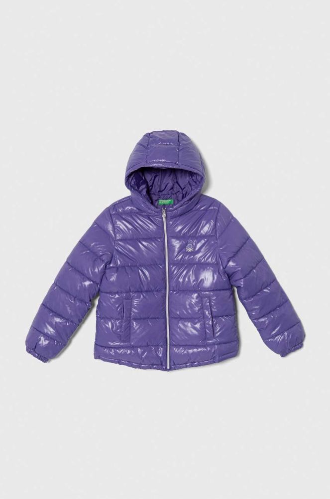 Дитяча куртка United Colors of Benetton колір фіолетовий (3462372)
