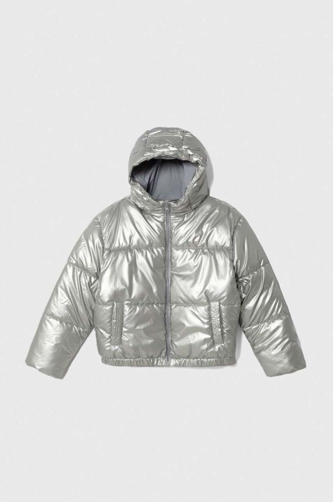 Дитяча куртка United Colors of Benetton колір срібний (3546672)