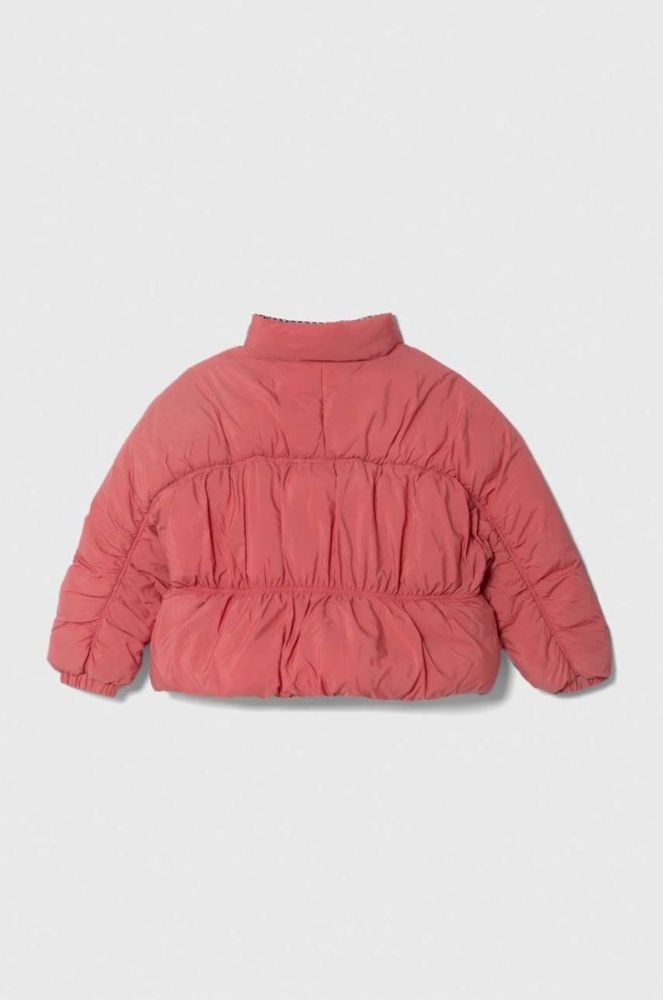 Дитяча двостороння куртка United Colors of Benetton колір рожевий фото 3