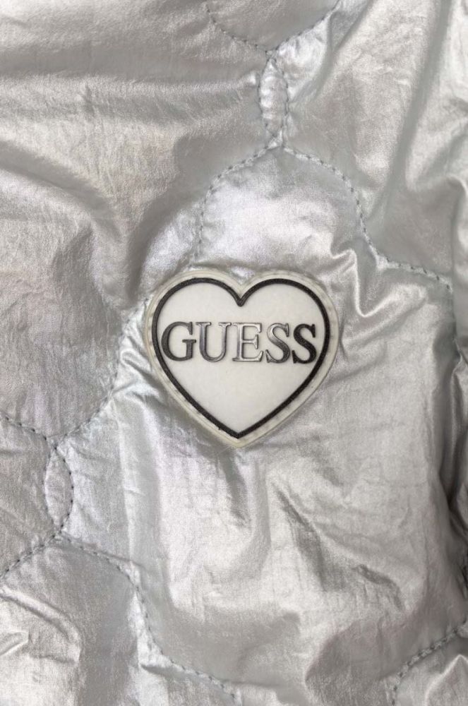 Дитяча двостороння куртка Guess колір срібний фото 3