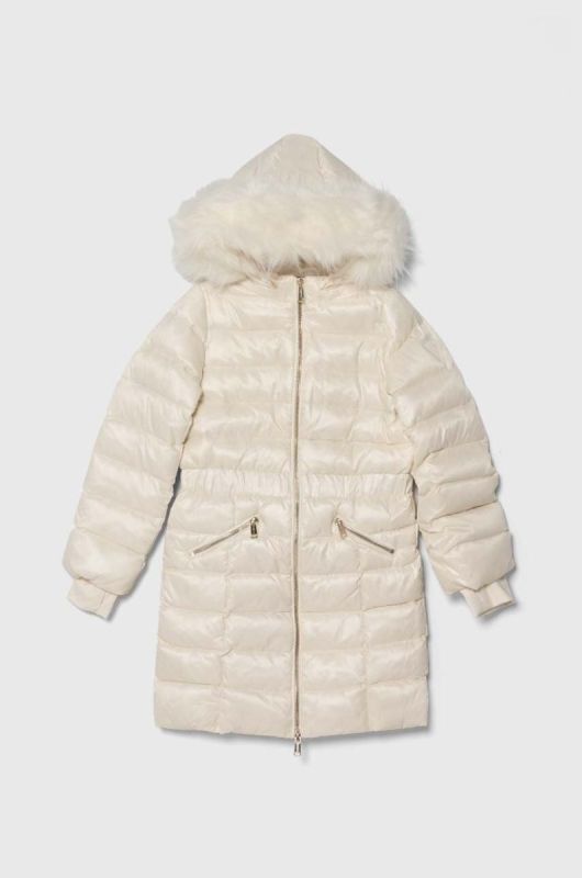 Дитяча пухова куртка Guess колір бежевий (3559731) фото 2