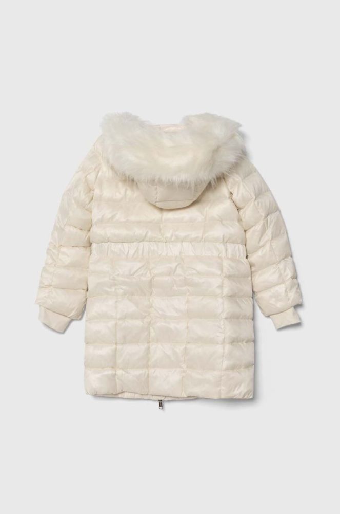 Дитяча пухова куртка Guess колір бежевий (3559731) фото 3